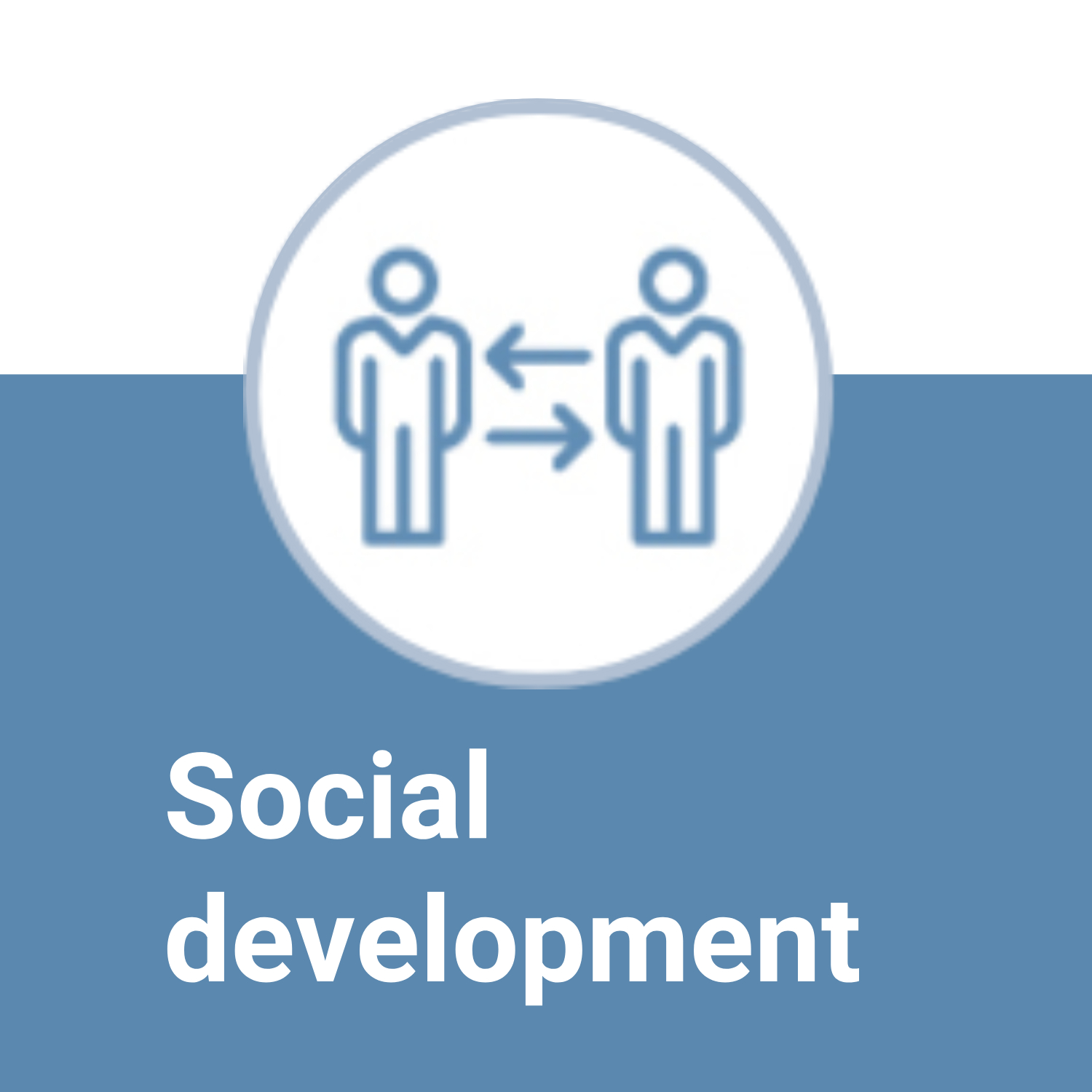 Icon representing the QNV pillar of Social Development with connected people symbols