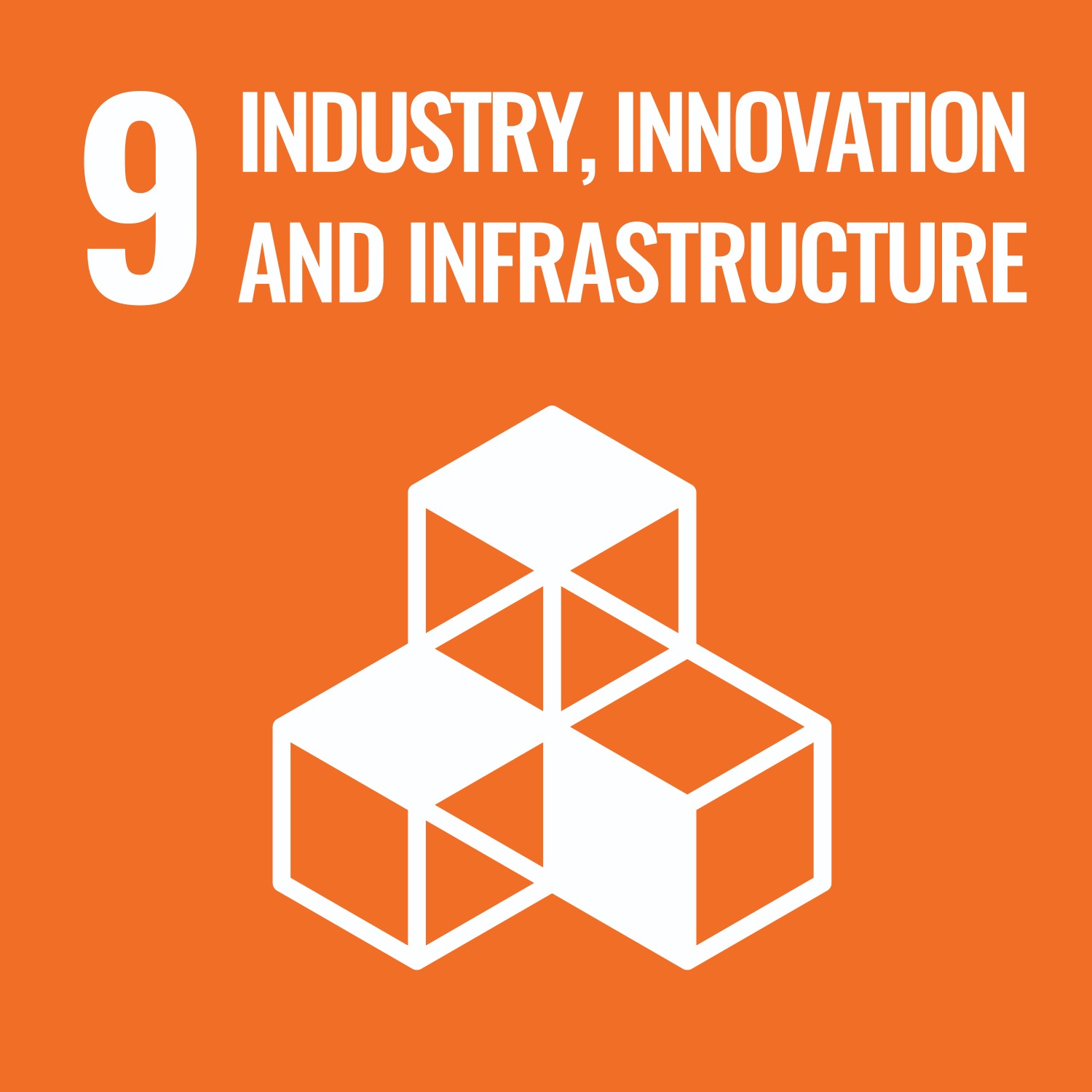 SDG 9 icon representing Industry, Innovation and Infrastructure