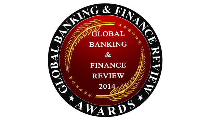 Award logo showing banking excellence recognition