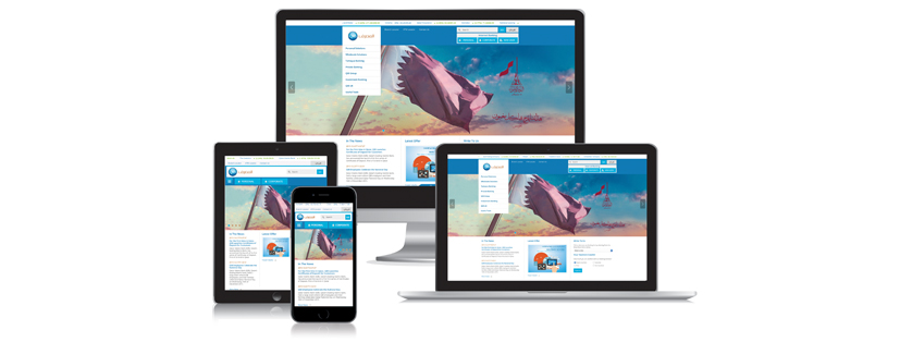 News banner announcing launch of new website.