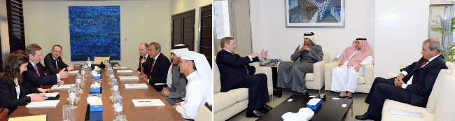Photo showing meeting between chairman and prime minister.