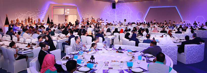 Photo showing attendees at a Ramadan community meeting.
