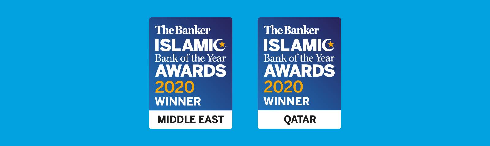 Homepage banner announcing Bank of the Year award.