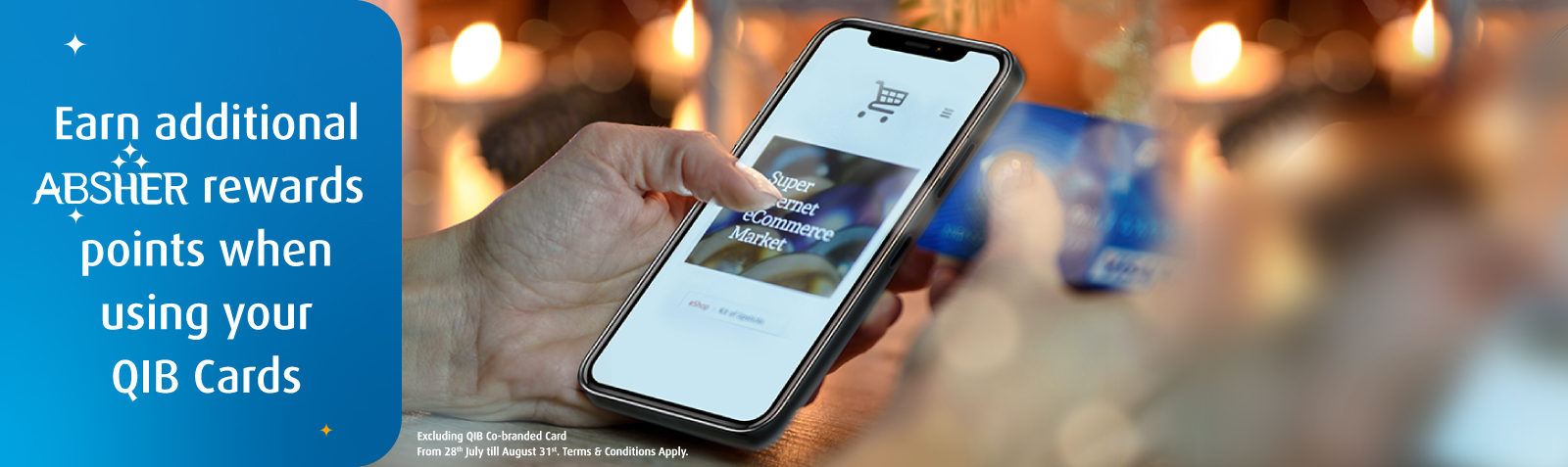 Homepage banner promoting summer spending campaign.