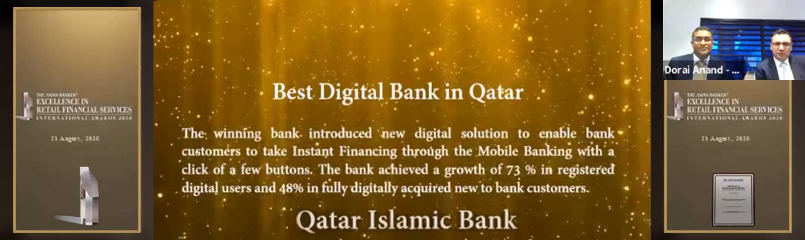 Homepage banner announcing Asian Banker recognition or award.