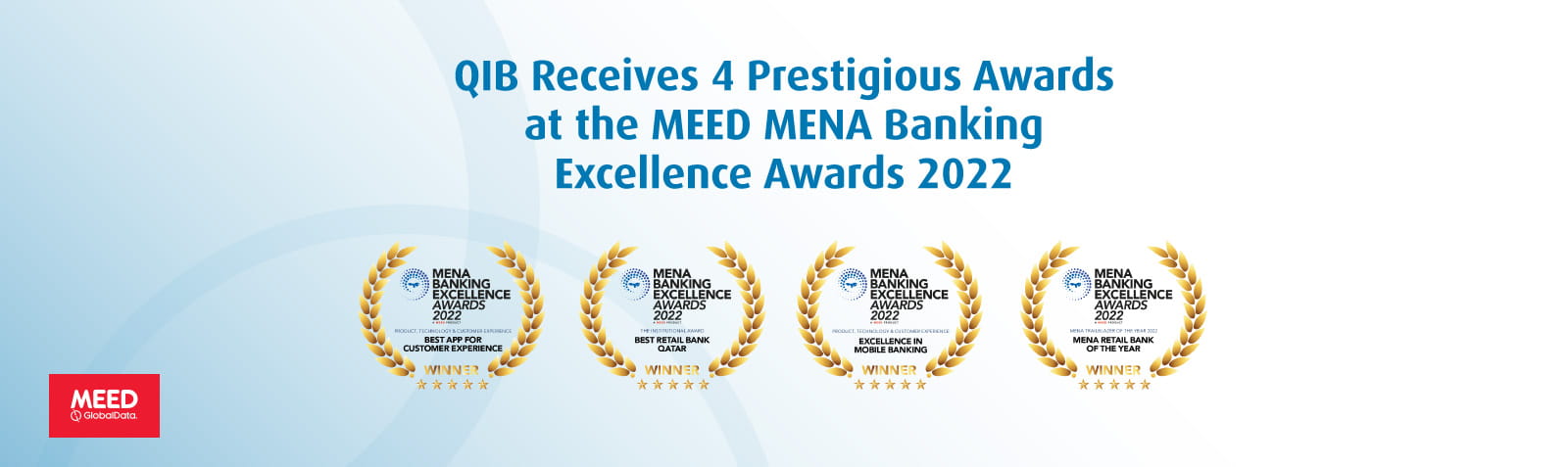 Home banner highlighting multiple banking excellence awards received.