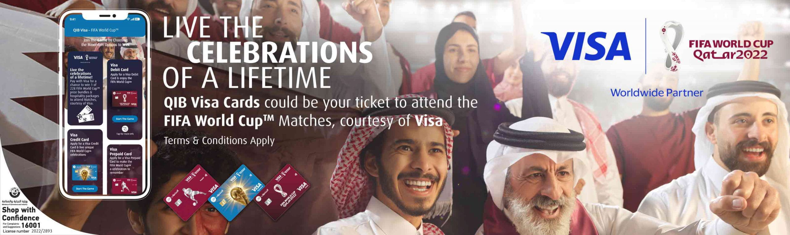 Home banner promoting World Cup campaign with eligibility through card payments.