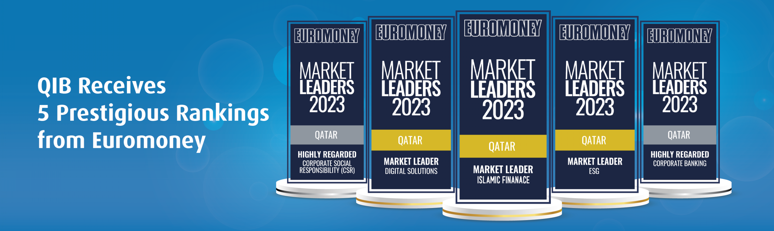 Home banner announcing Euromoney market leaders recognition