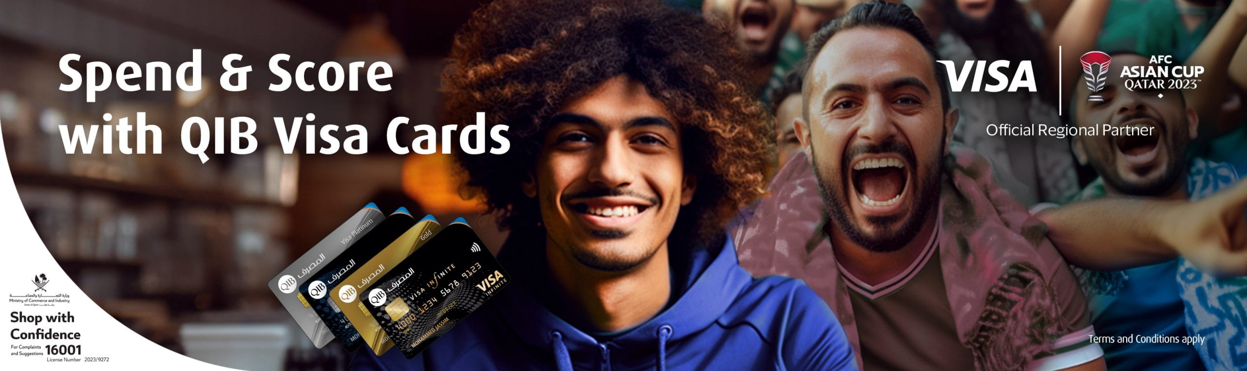Home banner promoting Visa Asian Cup related campaign