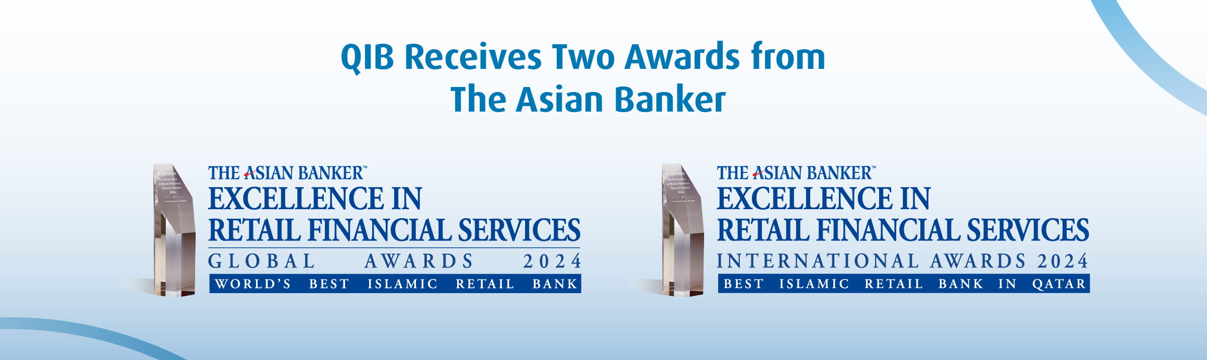 Home banner announcing Asian Banker awards recognition