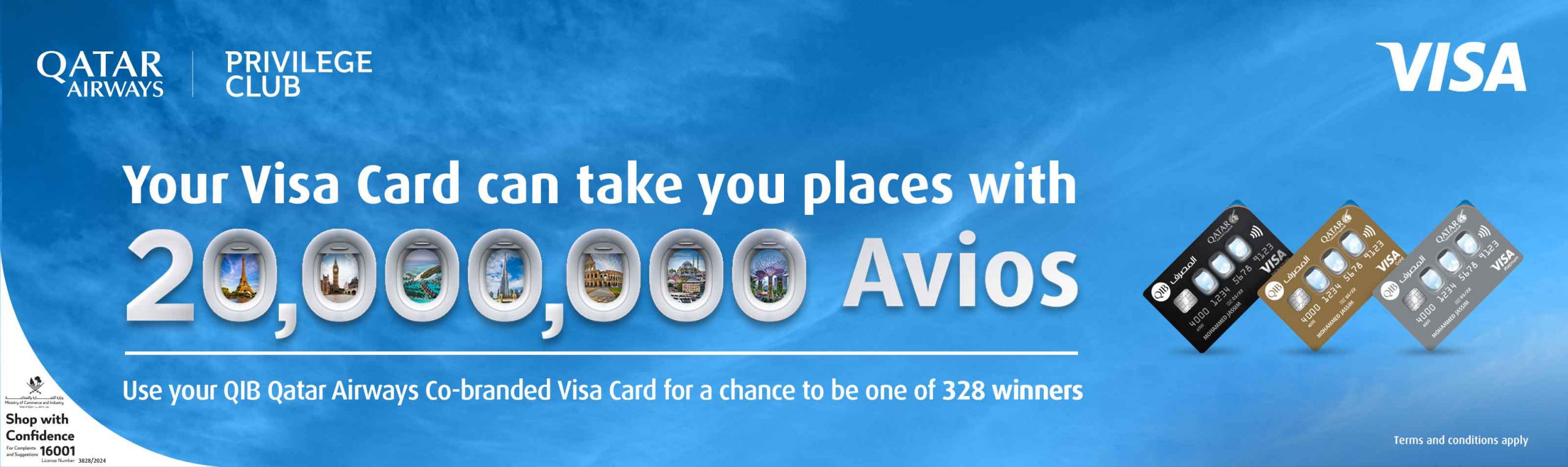 Home banner promoting 20 million Avios rewards with co branded card offer