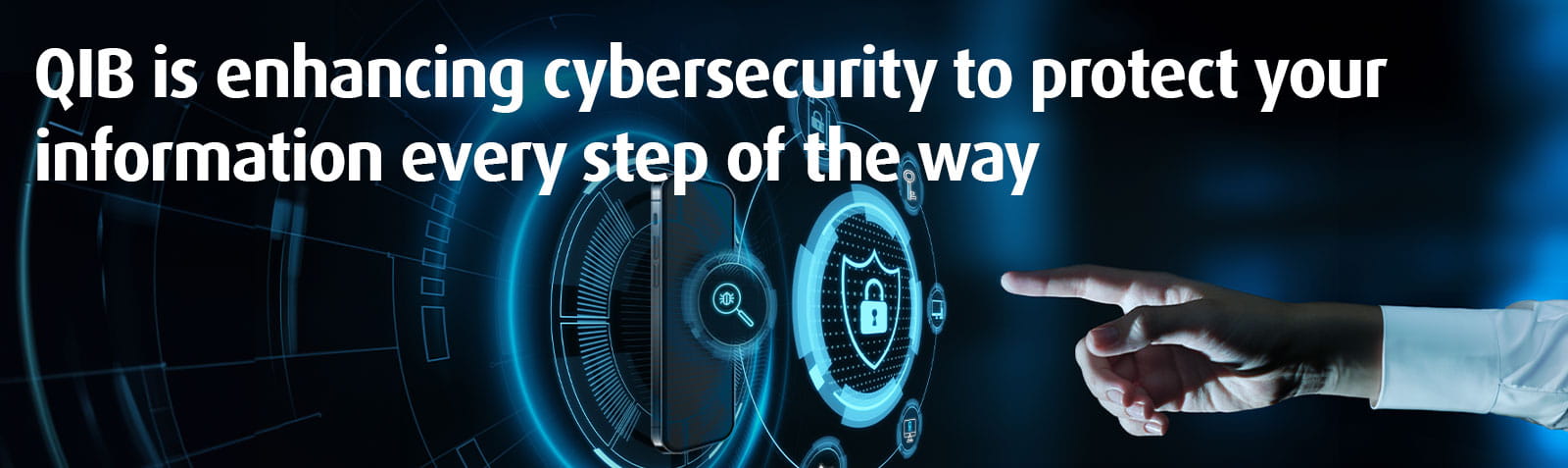 Home banner highlighting information security awareness