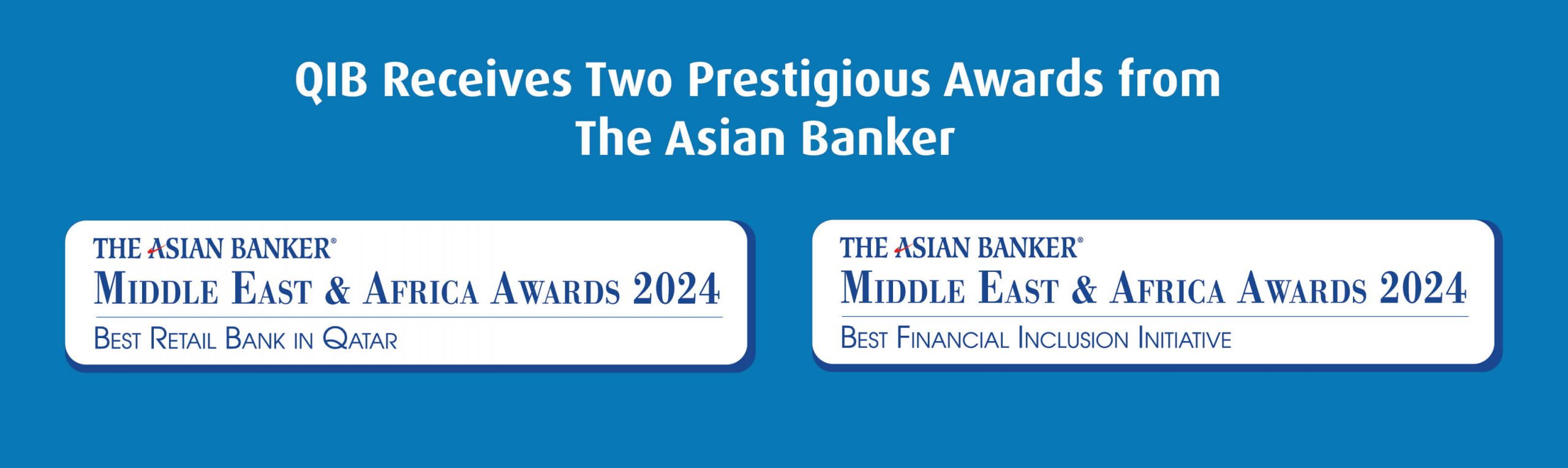 Home banner announcing Middle East banking awards recognition