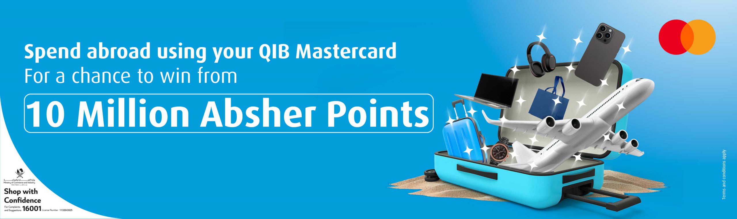 Home banner promoting international summer spend campaign with offer details.