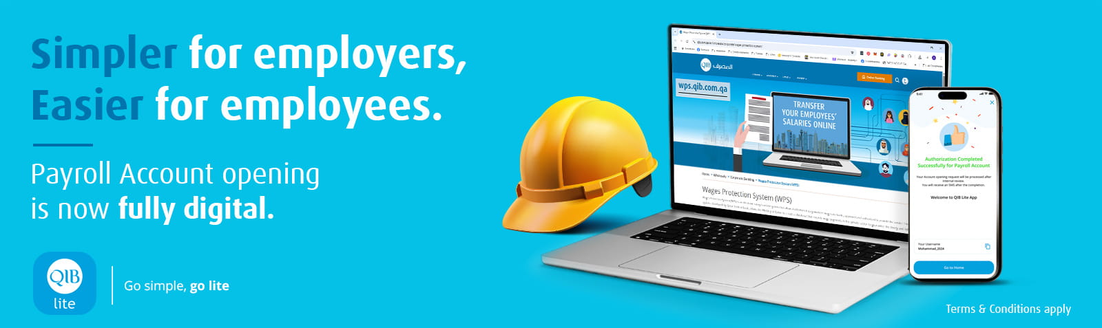 Banner promoting digital onboarding for wage protection system