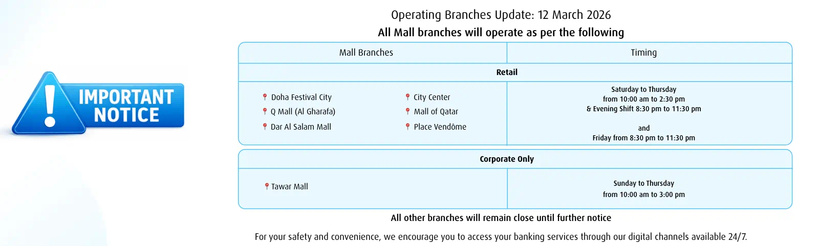 Promotional web banner presenting Qatar Islamic Bank campaign content in English