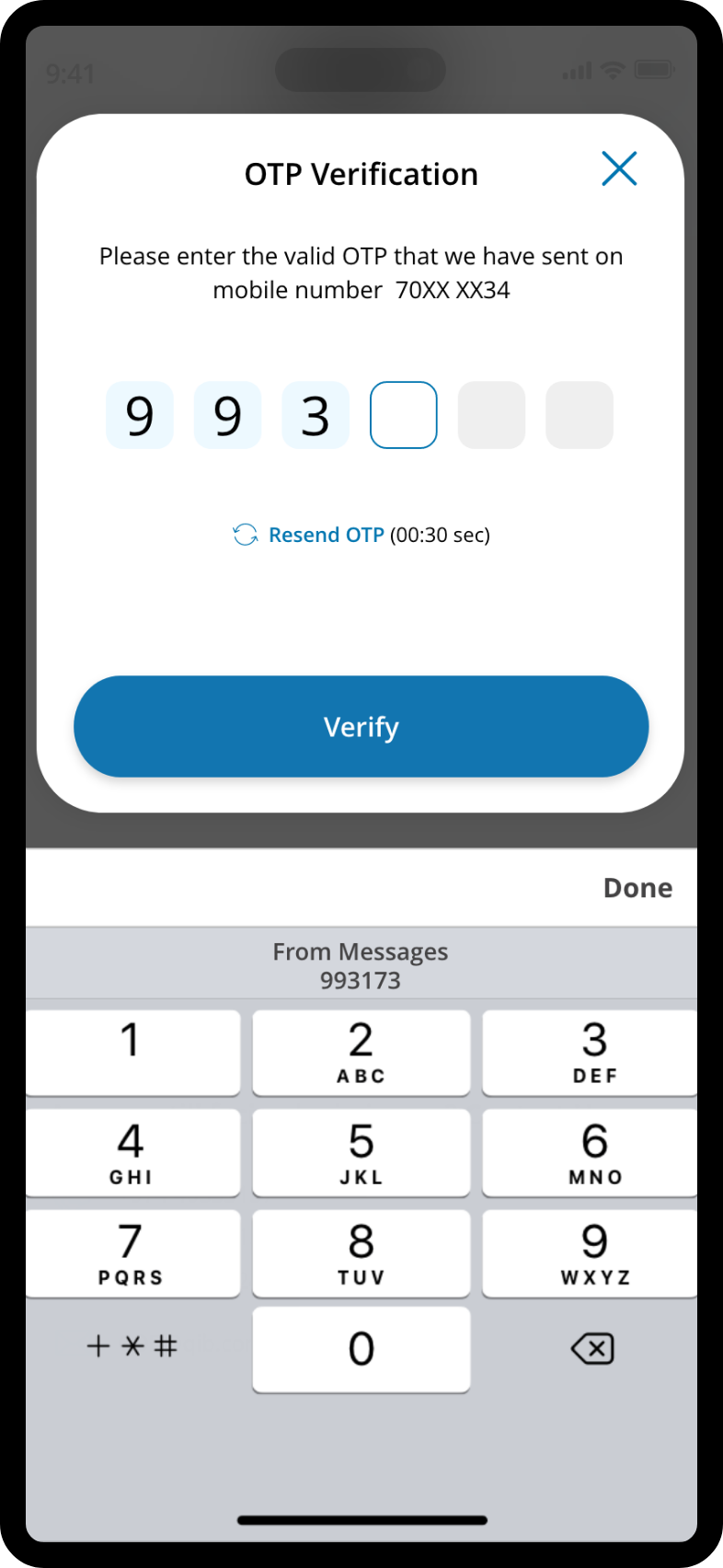 Secure verification - CMB