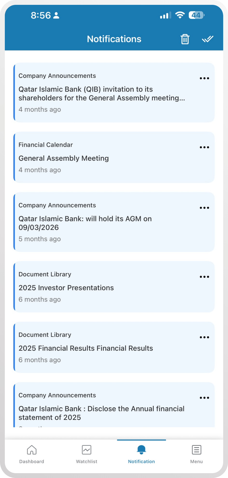 On time updates