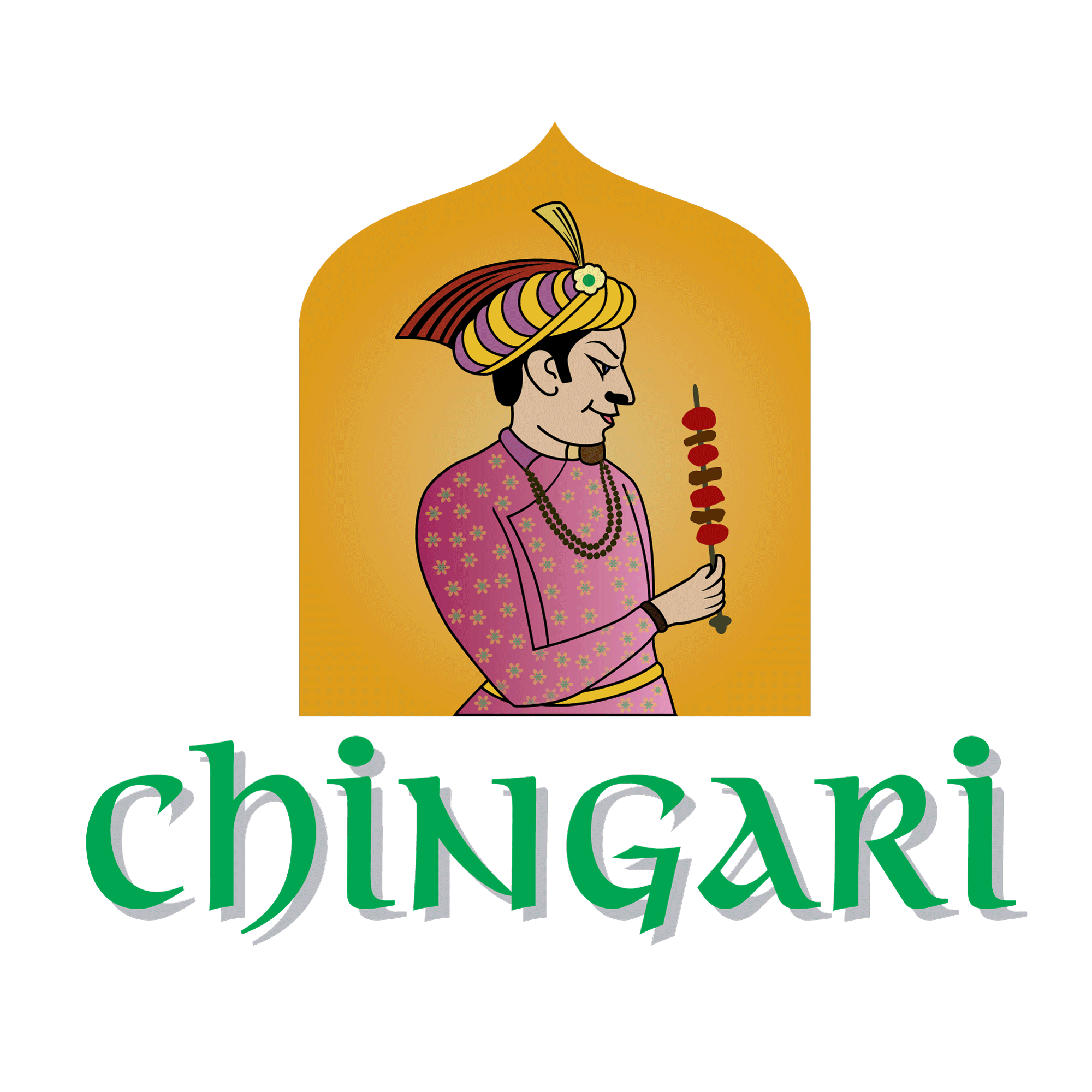 Restaurant logo displaying Chingari name.