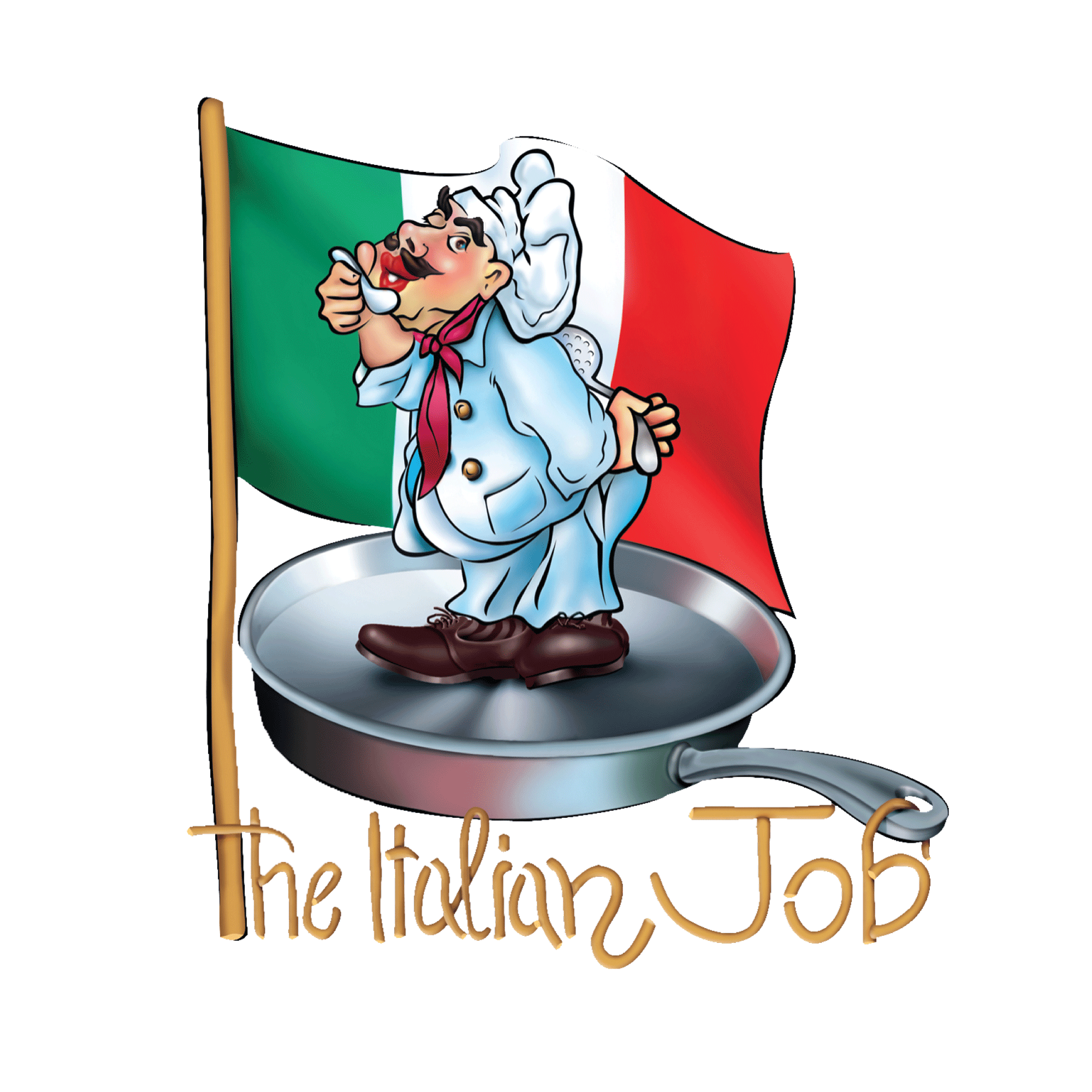Restaurant logo displaying The Italian Job name.