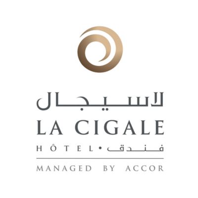 Hotel room rate logo for La Cigale Hotel.