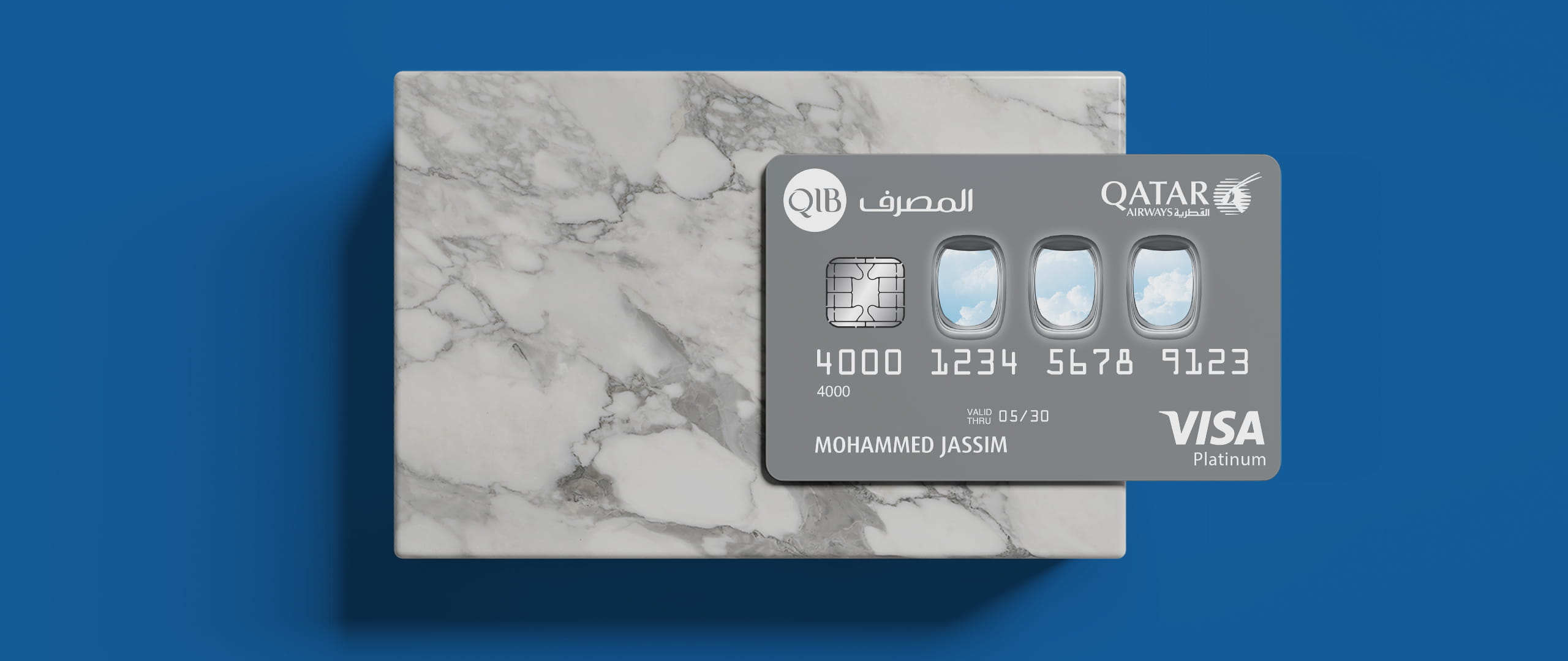 Banner displaying airline platinum card options.