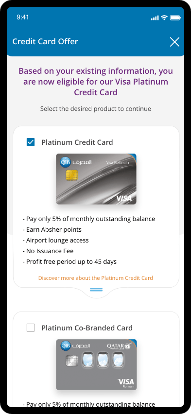 Step 2 - Choose a suitable Card - English