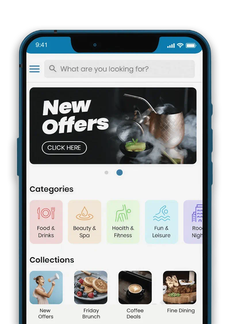 Smartphone with myBook subscription page displaying exciting offers.