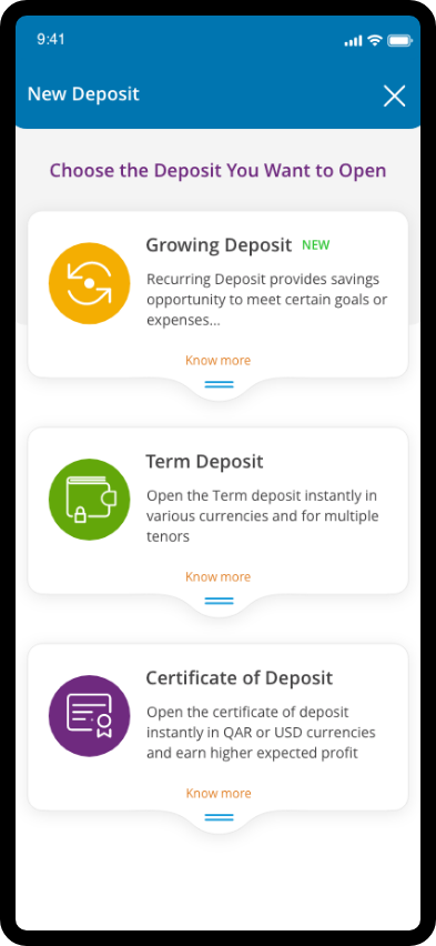 QIB app screen prompting users to scan their QID or passport and review personal details for verification.