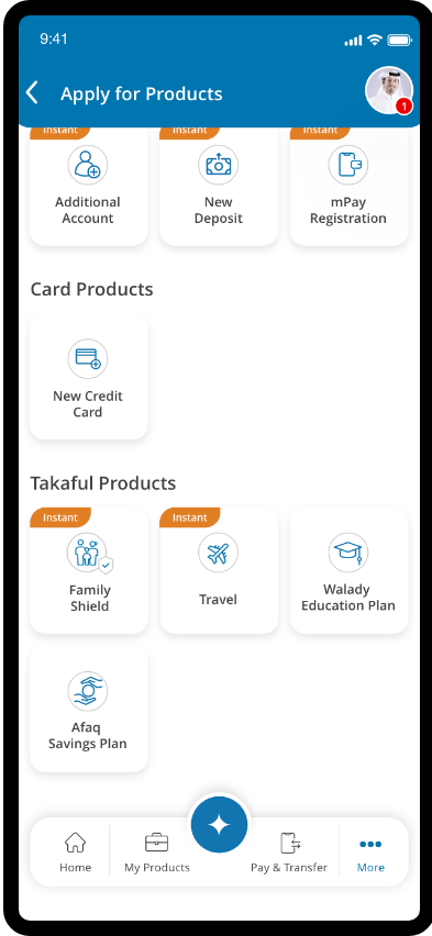 Person using a smartphone to apply for Travel Takaful and make payment online.