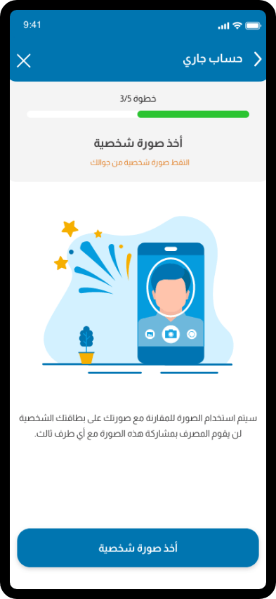  التقط صورة شخصية وأدخل توقيعك