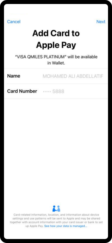 Step 3 - Digital Wallets - Verify Card details